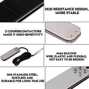 Planet Gates 1PC Mini Stainless Steel Tattoo Footswitch Control Foot Pedal Foot Switch Tattoo Power Supply for Power Tattoo Machine Accessory