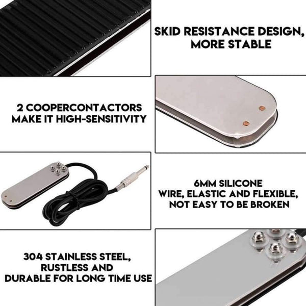 Planet Gates 1PC Mini Stainless Steel Tattoo Footswitch Control Foot Pedal Foot Switch Tattoo Power Supply for Power Tattoo Machine Accessory