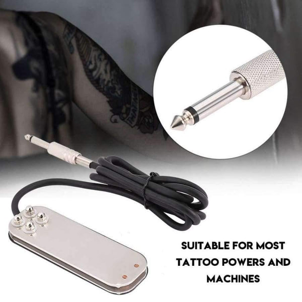 Planet Gates 1PC Mini Stainless Steel Tattoo Footswitch Control Foot Pedal Foot Switch Tattoo Power Supply for Power Tattoo Machine Accessory