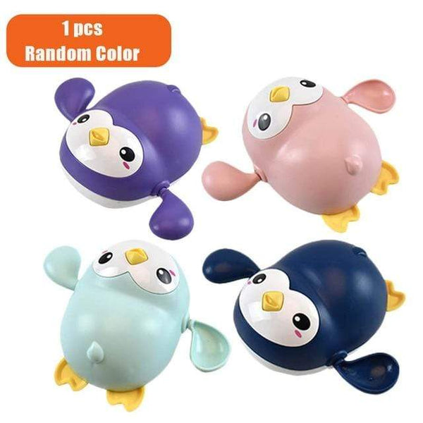 Planet Gates 1pc penguin random Baby Bath Toys Animal Cute Cartoon Tortoise Crab Classic Baby Water Toy Infant Swim Chain Clockwork Toy For Kid 2020 Newest