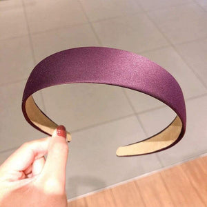 1PC Plastic Fashion Canvas Wide Headband Hair Band Headwear Bezel Hair Accessories For Woman Satin Covered Resin Hairbands
