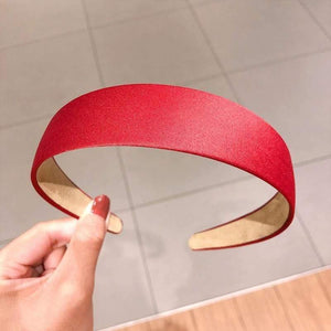 1PC Plastic Fashion Canvas Wide Headband Hair Band Headwear Bezel Hair Accessories For Woman Satin Covered Resin Hairbands