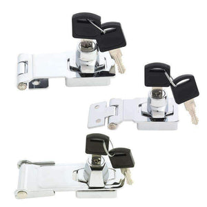 Planet Gates 1PC Silver Chromed Plated Zinc Alloy Drawer Cabinet Box Desk Hasp Lock with 2 Keys (2.5inch/3Inch/4Inch) For Furniture Hardware