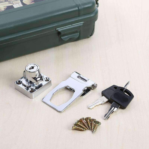 Planet Gates 1PC Silver Chromed Plated Zinc Alloy Drawer Cabinet Box Desk Hasp Lock with 2 Keys (2.5inch/3Inch/4Inch) For Furniture Hardware