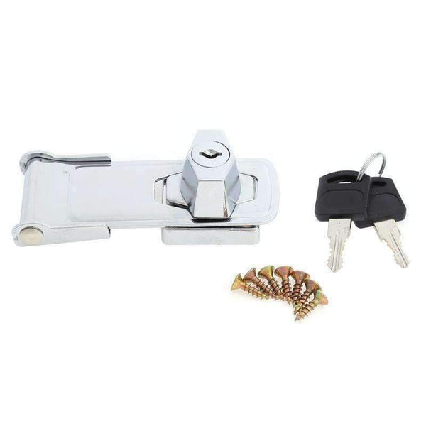 Planet Gates 1PC Silver Chromed Plated Zinc Alloy Drawer Cabinet Box Desk Hasp Lock with 2 Keys (2.5inch/3Inch/4Inch) For Furniture Hardware