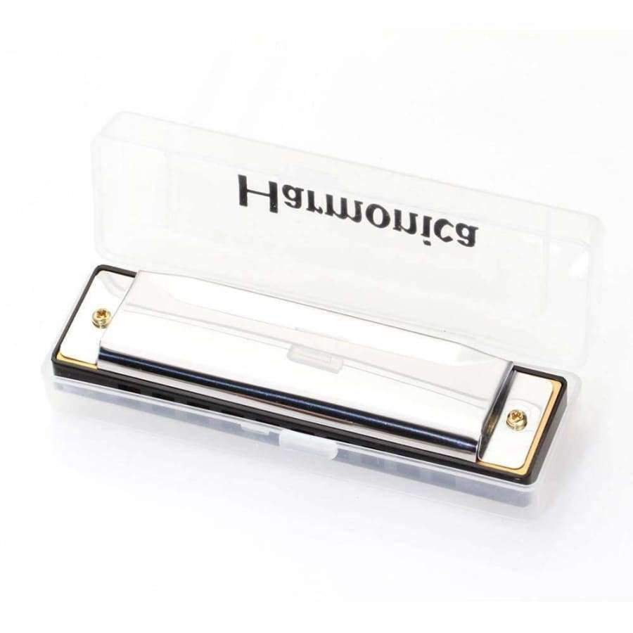 Planet Gates 1pc Silver Swan Harmonica 10 Hole Key of C Mouth Organ for Blues Rock Jazz Folk Harmonicas with Packaging Box