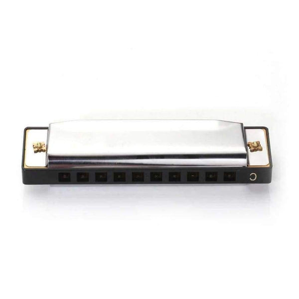Planet Gates 1pc Silver Swan Harmonica 10 Hole Key of C Mouth Organ for Blues Rock Jazz Folk Harmonicas with Packaging Box