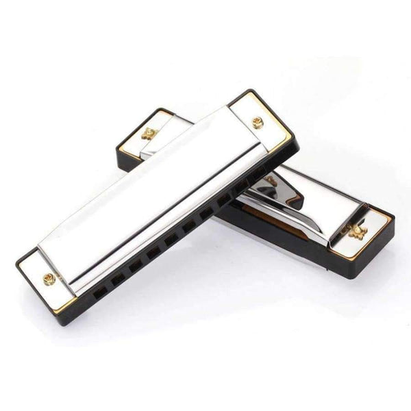 Planet Gates 1pc Silver Swan Harmonica 10 Hole Key of C Mouth Organ for Blues Rock Jazz Folk Harmonicas with Packaging Box