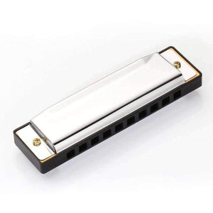 Planet Gates 1pc Silver Swan Harmonica 10 Hole Key of C Mouth Organ for Blues Rock Jazz Folk Harmonicas with Packaging Box