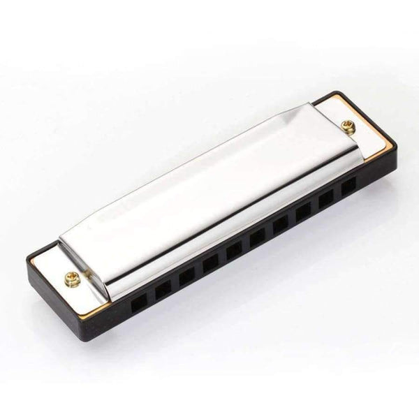 Planet Gates 1pc Silver Swan Harmonica 10 Hole Key of C Mouth Organ for Blues Rock Jazz Folk Harmonicas with Packaging Box