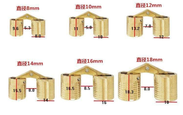 Planet Gates 1pc Small Bucket Hinge Pure Copper Bucket Dark Hinge Charniere Hidden Bucket Hinge Cabinet Door Furniture Hardware Accessories