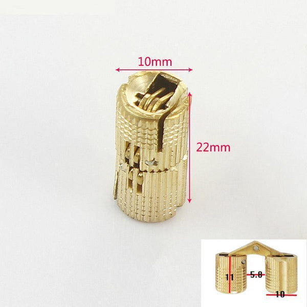 Planet Gates 1pc Small Bucket Hinge Pure Copper Bucket Dark Hinge Charniere Hidden Bucket Hinge Cabinet Door Furniture Hardware Accessories