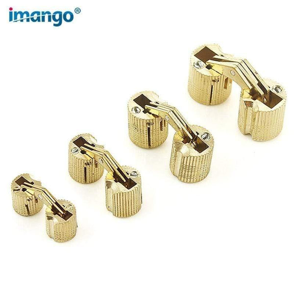 Planet Gates 1pc Small Bucket Hinge Pure Copper Bucket Dark Hinge Charniere Hidden Bucket Hinge Cabinet Door Furniture Hardware Accessories