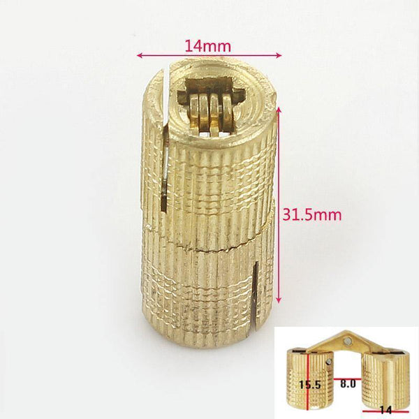 Planet Gates 1pc Small Bucket Hinge Pure Copper Bucket Dark Hinge Charniere Hidden Bucket Hinge Cabinet Door Furniture Hardware Accessories