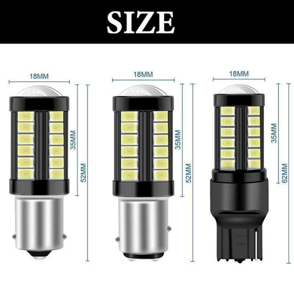 Planet Gates 1PC Super Bright 33SMD P21W PY21W 7440 7443 1157 P21/5W BAY15D BA15S BAU15S W21W W21/5W 5630LED Car brake lights fog lamp 12-24V