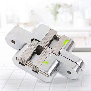 Planet Gates 1pc Thicken Zinc Alloy Door Concealed Invisible Hinges Folding Door Mount Hinge With Screw For Furniture Hardware