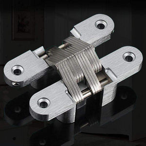 Planet Gates 1pc Thicken Zinc Alloy Door Concealed Invisible Hinges Folding Door Mount Hinge With Screw For Furniture Hardware