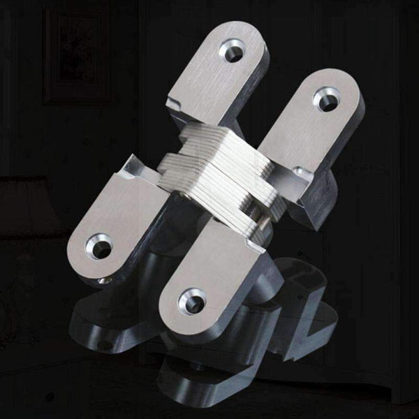 Planet Gates 1pc Thicken Zinc Alloy Door Concealed Invisible Hinges Folding Door Mount Hinge With Screw For Furniture Hardware