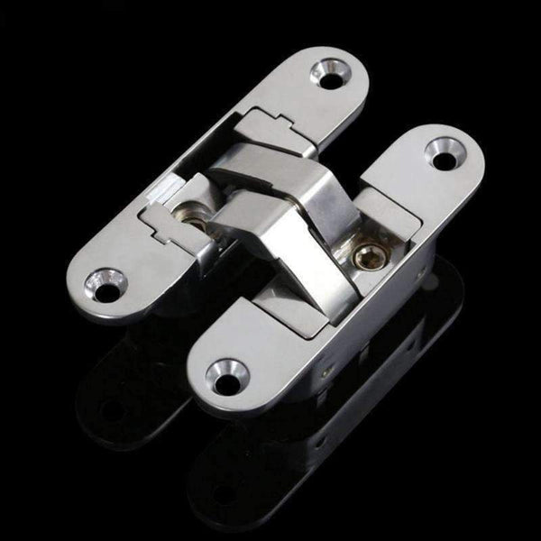 Planet Gates 1pc Thicken Zinc Alloy Door Concealed Invisible Hinges Folding Door Mount Hinge With Screw For Furniture Hardware