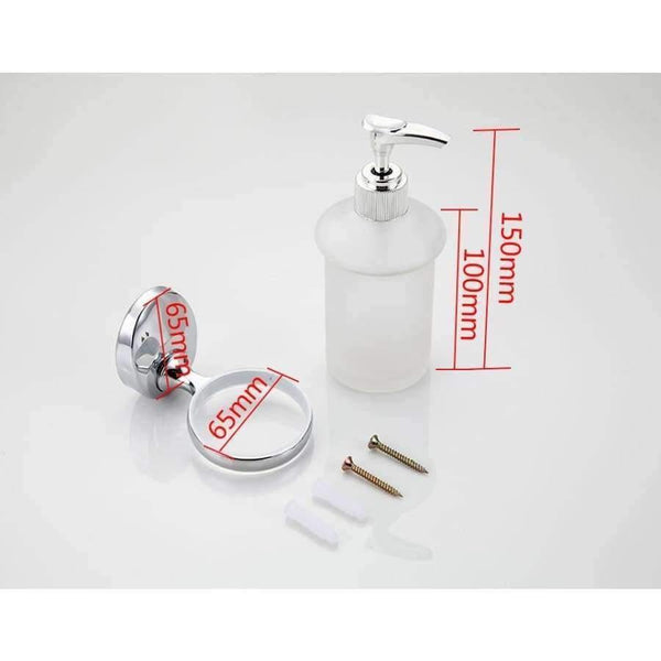 Planet Gates 1pc Wall Mounted Liquid Soap Dispenser With Glass Container/Bottle Bathroom Products Accessories Liquid F1627