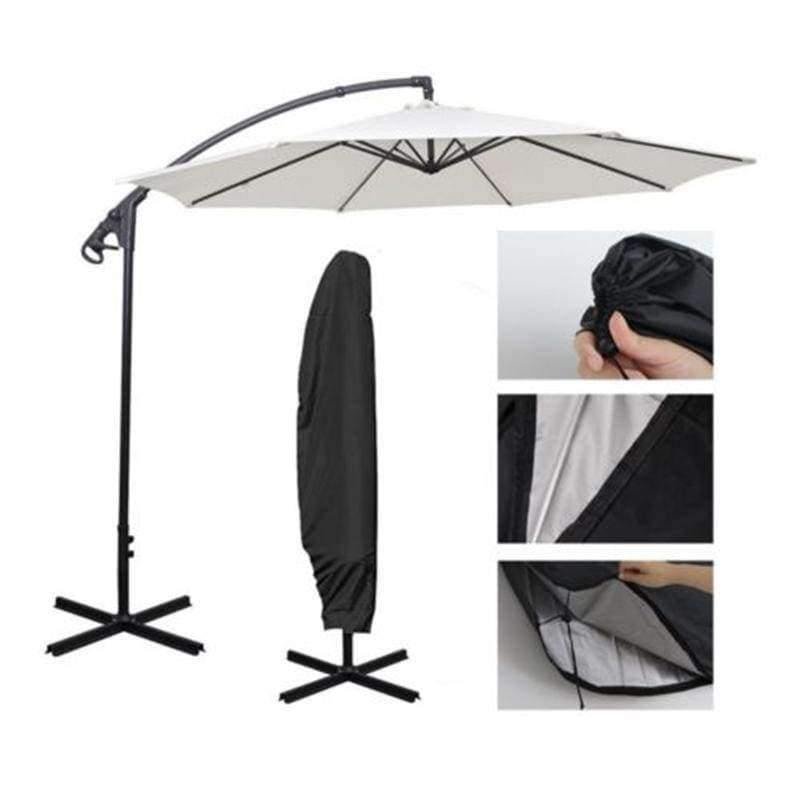Planet Gates 1pc Waterproof Oxford Polyester Outdoor Banana Umbrella Cover Garden Cantilever Parasol Rain Cover Accessories Black