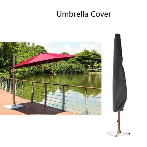 Planet Gates 1pc Waterproof Oxford Polyester Outdoor Banana Umbrella Cover Garden Cantilever Parasol Rain Cover Accessories Black