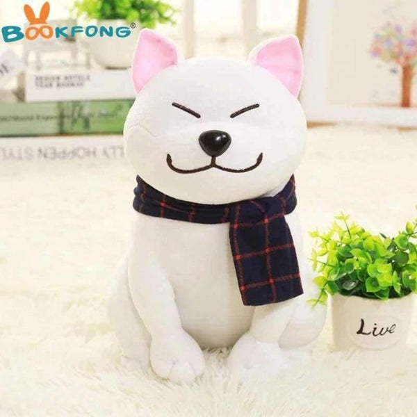1PC Wear scarf Shiba Inu dog plush toy soft stuffed dog toy good valentines gifts for girlfriend 25cm/9.84'' - Planet Gates