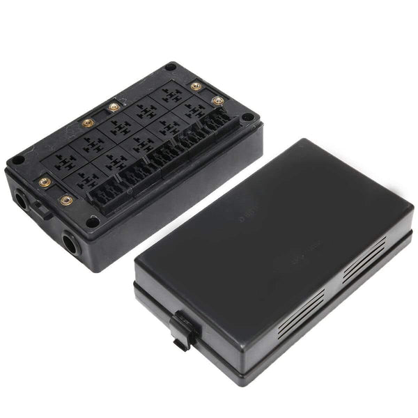 1pcs 18 Way Fuse Relay Holder For Automotive Marine 18 Way Blade Fuse Holder+10 Way Relay Socket Box Block