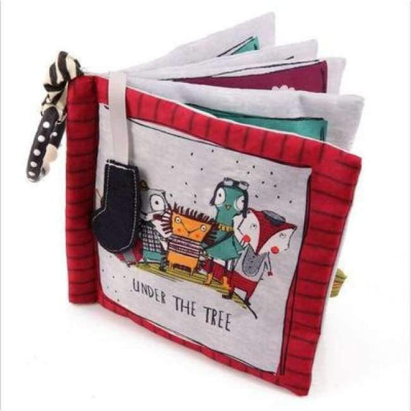 Planet Gates 1PCS 20cm fox Cartoon Soft Cloth Book Cute Fruit Style Baby Toys Infant Kids Early Education Learning Education Unfolding Activity Books