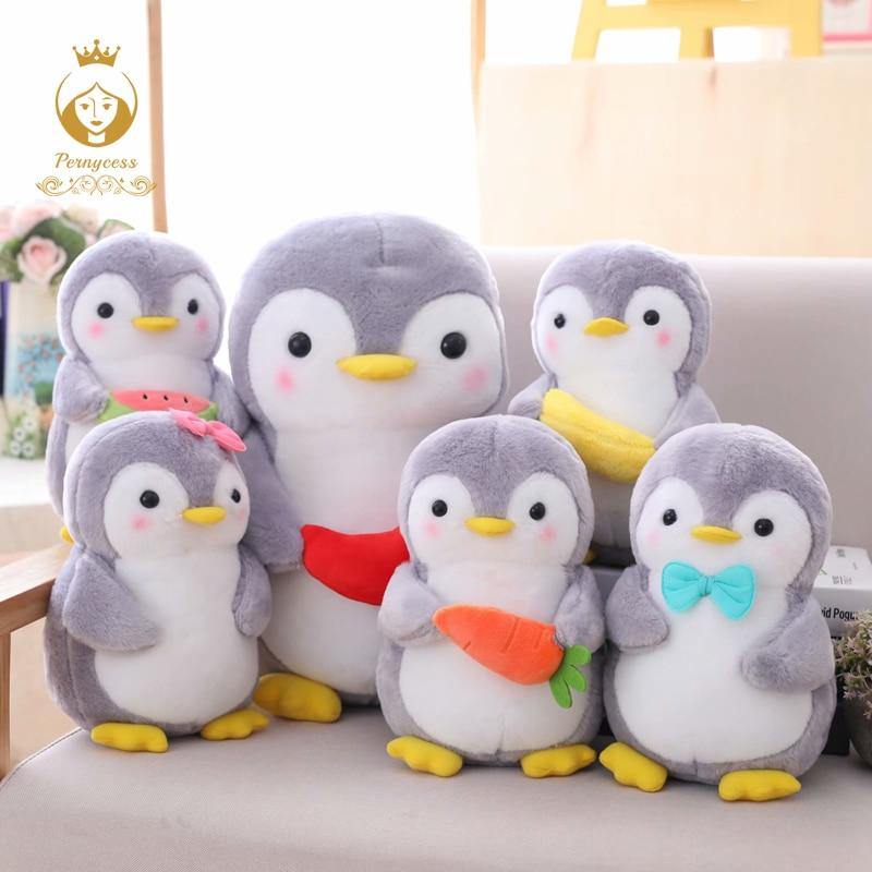 1PCS 25/45cm Creative Hugging Fruit Penguin Plush Stuffed Toys Kawaii Software Couple Penguin Plush Doll Kids Toy Home Decor