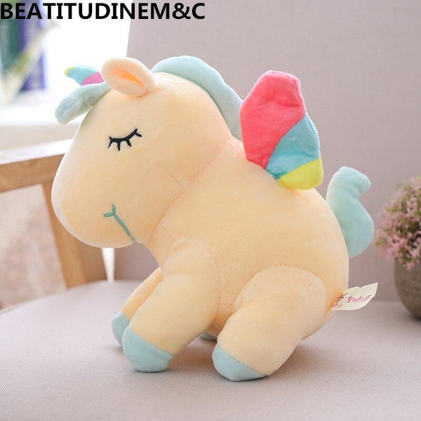 Planet Gates 1Pcs 25cm Fat Rainbow Style Unicorn Plush Toy Animal Stuffed Toys Children Toys  Soft High Quality Toy Gift