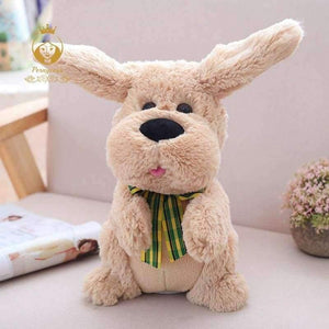 Planet Gates 1PCS 28CM Electrical Peek A Boo Dog Plush Stuffed Animals Singing Baby Music Toys Ears Flaping Move Interactive Doll Kids Gifts