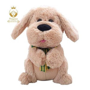 Planet Gates 1PCS 28CM Electrical Peek A Boo Dog Plush Stuffed Animals Singing Baby Music Toys Ears Flaping Move Interactive Doll Kids Gifts