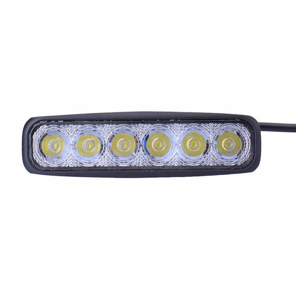 2PCS 6LEDs 12V 18W LED Working Lights Car Daytime Running Light FloodLight Fog Lamp Waterproof White Car Light - Planet Gates