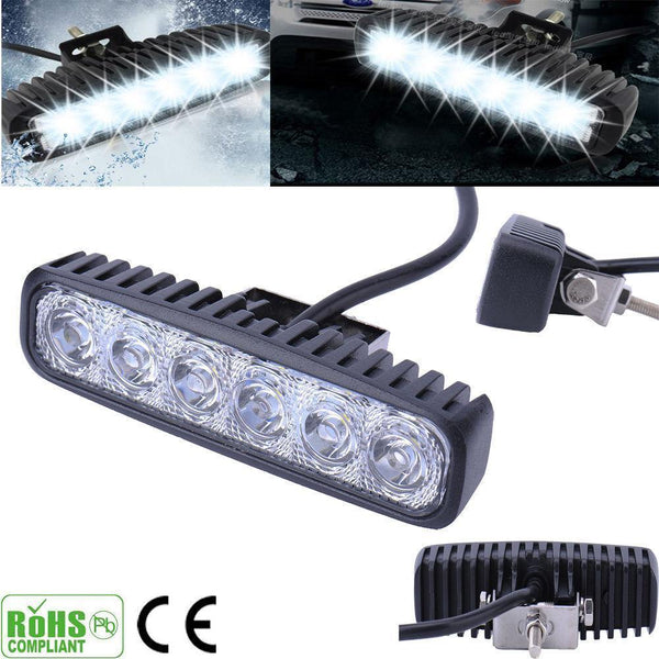 Planet Gates 1PCS 2PCS 6LEDs 12V 18W LED Working Lights Car Daytime Running Light FloodLight Fog Lamp Waterproof White Car Light