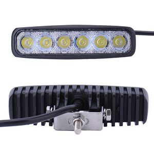 Planet Gates 1PCS 2PCS 6LEDs 12V 18W LED Working Lights Car Daytime Running Light FloodLight Fog Lamp Waterproof White Car Light
