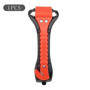 Planet Gates 1pcs 2PCS Car emergency Safety Hammer Life Saving Escape Emergency Hammer Seat Belt Cutter Window Glass Breaker Car Rescue Red Hammer