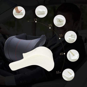 Planet Gates 1Pcs 3 Colors PU Leather Auto Car Neck Pillow Memory Foam Pillows Neck Rest Seat Headrest Cushion Pad High Quality
