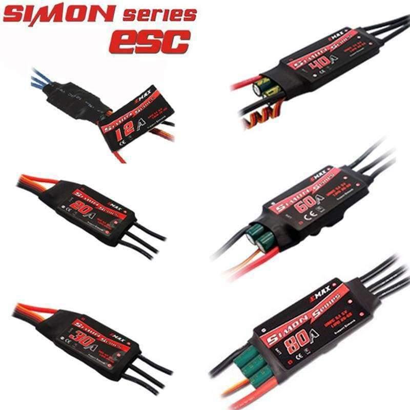 Planet Gates 1PCS/4 PCS EMAX SimonK ESC 12A 20A 30A 40A 60A 80A BEC Speed Controller Brushless ESC For FPV RC UAV Quadcopter Frame Drone kit