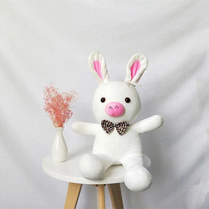1pcs 50cm < Turned Out To Be A Handsome Man > Pig Rabbit Plush Toy Cuddly Doll Animal Pillow To Give Gifts (see Below White)