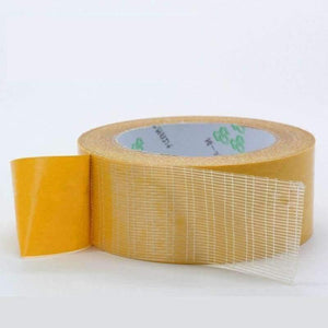 Planet Gates 1pcs 50M Waterproof Seamless Carpet Floor Mesh Fibers Grid fiber double sided adhesive  filament tape