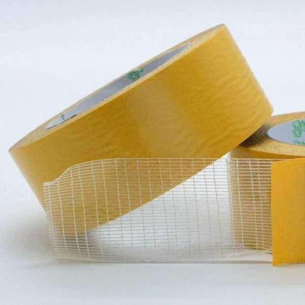 Planet Gates 1pcs 50M Waterproof Seamless Carpet Floor Mesh Fibers Grid fiber double sided adhesive  filament tape