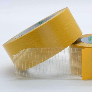 Planet Gates 1pcs 50M Waterproof Seamless Carpet Floor Mesh Fibers Grid fiber double sided adhesive  filament tape