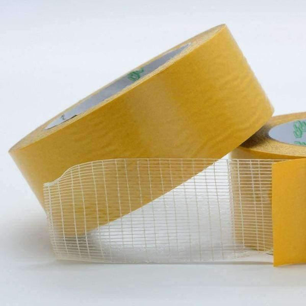 Planet Gates 1pcs 50M Waterproof Seamless Carpet Floor Mesh Fibers Grid fiber double sided adhesive  filament tape