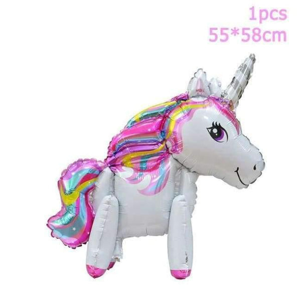 Planet Gates 1Pcs 55x58cm Unicorn Party Kits Unicornio Plate/Cup/Napkins Birthday Party Decoration Kids Tableware Sets Bunting Flags Party Supplies