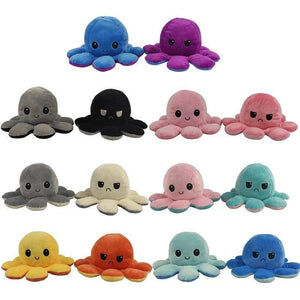 1Pcs 8 Colors Cute Soft Plush Doll Octopus Doll Double-sided Flip Octopus Plush Toy Doll Marine Life Toys Baby Toys Dropshipping
