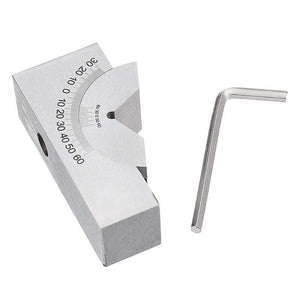 1Pcs Adjustable Angle Gauge V-block Angle Grinder KP25 0-60 Degree Precision-Angle Plate Block for Measuring Tools