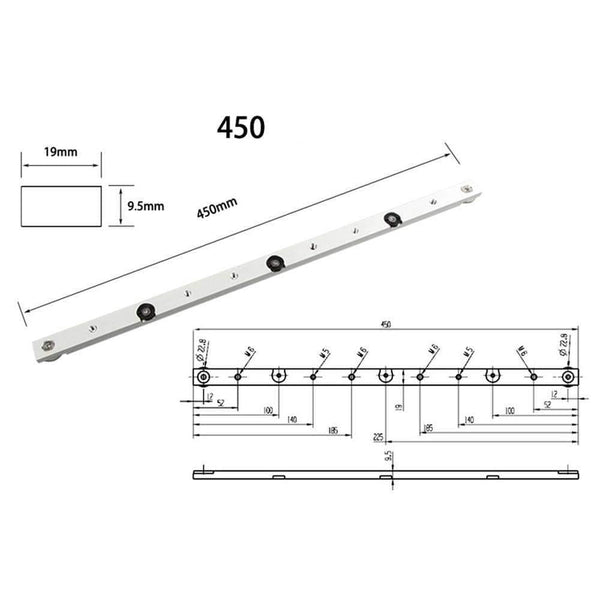 1pcs Aluminium alloy T-tracks Slot Miter Track And Miter Bar Slider Table Saw Miter Gauge Rod for DIY Woodworking Tools