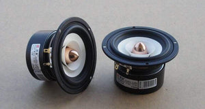 1PCS Audio Labs 4inch Full Frequency Speaker Driver Unit Magnetism Shielded White Paper Cone Aluminum Bullet 4/8ohm Option 25W