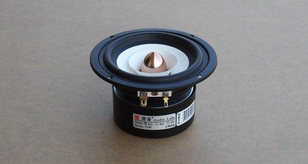 1PCS Audio Labs 4inch Full Frequency Speaker Driver Unit Magnetism Shielded White Paper Cone Aluminum Bullet 4/8ohm Option 25W